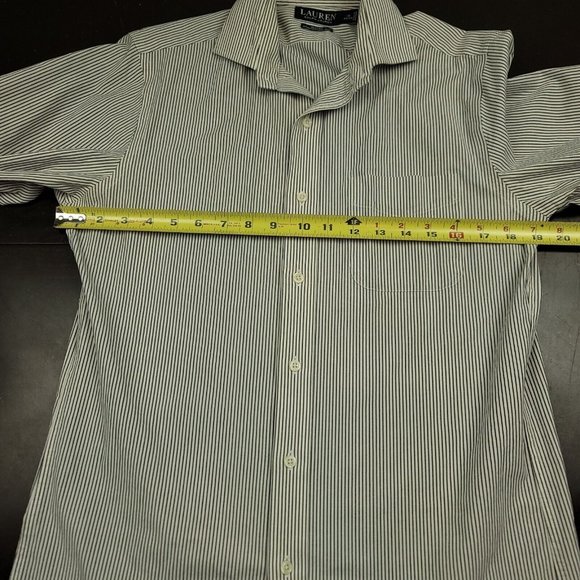 Ralph Lauren Mens 15 32 / 33 Shirt Black Label Button Up Black Stripe Slim Fit - Picture 8 of 10